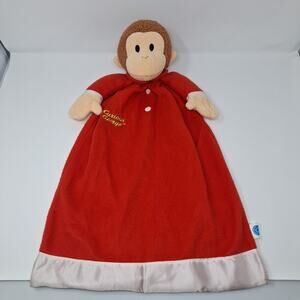 Vintage Curious George Red Security Blanket Plush Lovie by Applause 44037J